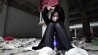 废墟自缚震动棒+跳蛋强震