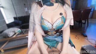[糖心Vlog] 阮·梅 Cos成为阮梅姐的实验对象 这又大又白的阮饭真好吃 - 鸡教练