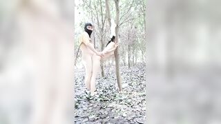 带小情人【户外】小树林激情啪啪【下篇】全程露脸口交大鸡巴多体位蹂躏抽插，让狼友看她骚表情，树林里充满浪叫声好刺激