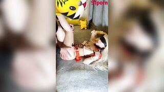 极品童颜巨乳91白虎名器尤物【是桃桃呀】Cos可爱女仆，嫩蚌白虎吸精大法，上位榨汁滴嗒精液垂入眼帘